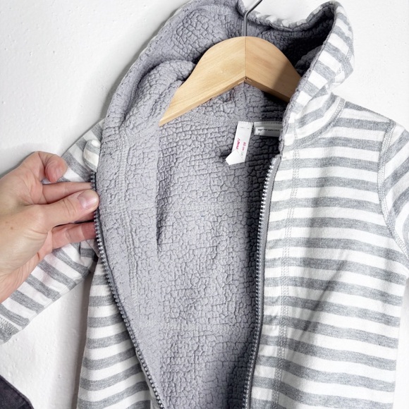 Hanna Andersson Reversible Sherpa Lined Strip Bunting Suit Size 3-6M - Picture 5 of 7